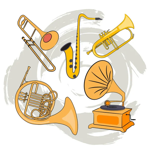 Set van muzikale instrumenten-02 — Gratis stockfoto