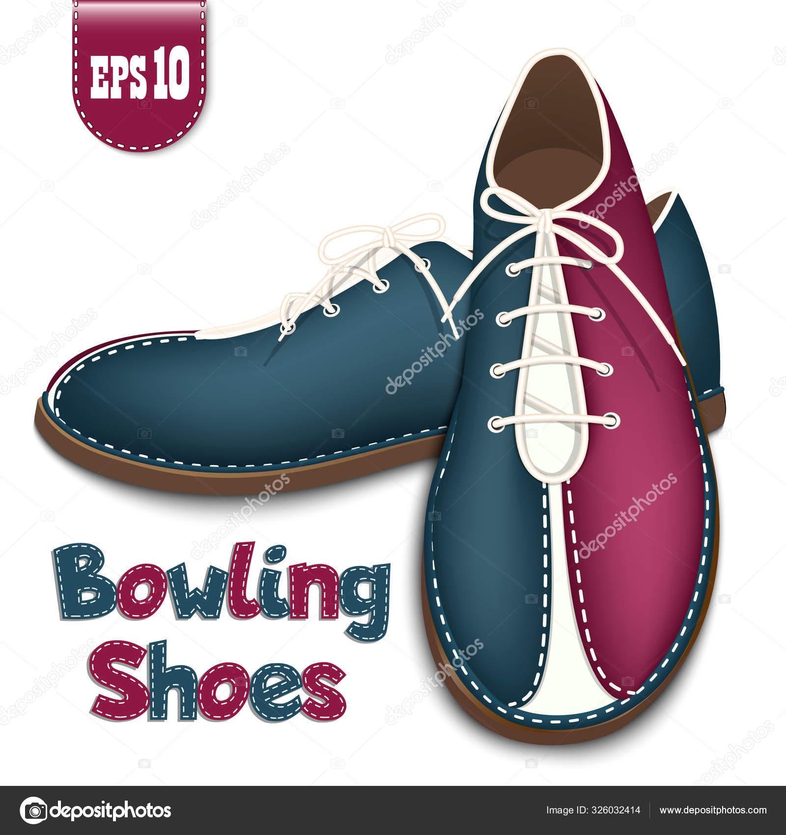 Bowling shoes vector Stock Illustration by