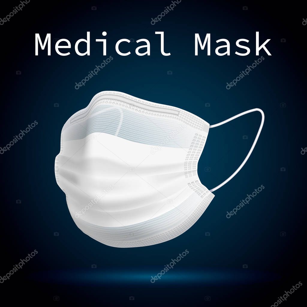 Medical mask vector