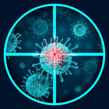 Viruses in sight vector
