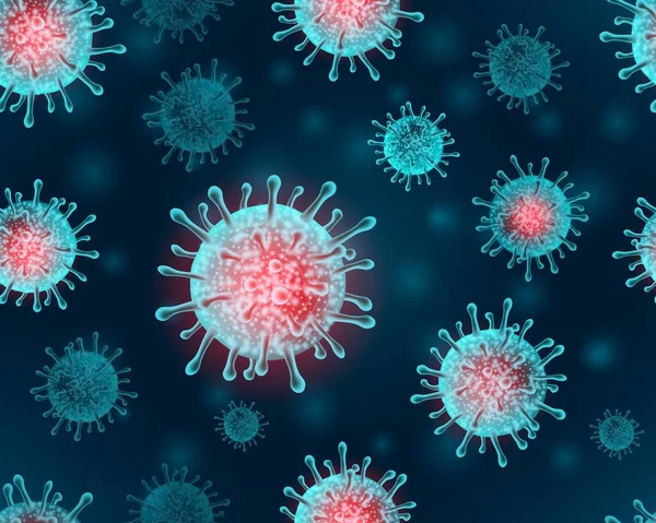 viruses seamless pattern