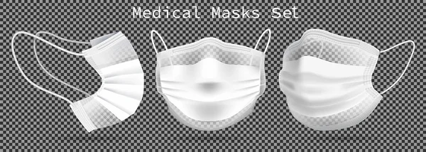 Set medical mask — Stock Vector