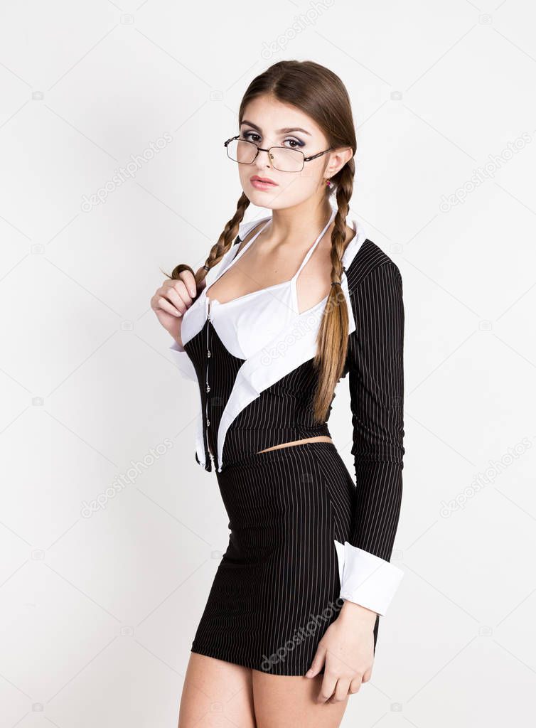 Sexy sekretärin mit brille Sexy sekretärin mit brille