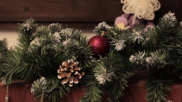 Decoración de Navidad y Año Nuevo. preparación para las vacaciones . — Vídeo de stock