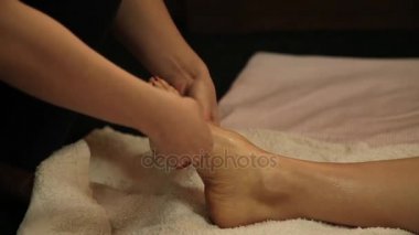 Ayak masajı Tay Studio kapatın. geleneksel Tay masajı veya Tay yoga masaj tedavisi