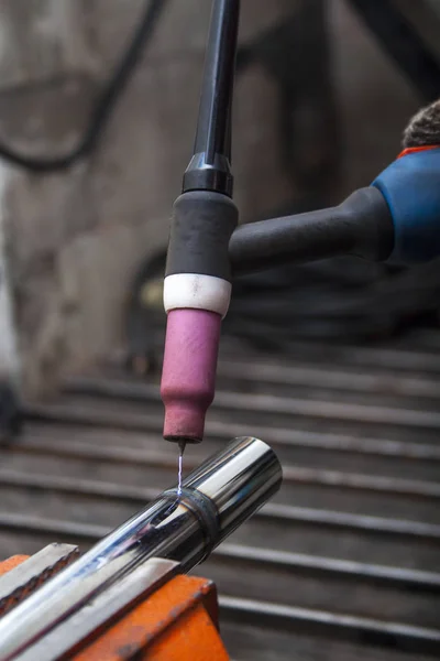 Argon arc welding. — Stock Photo, Image