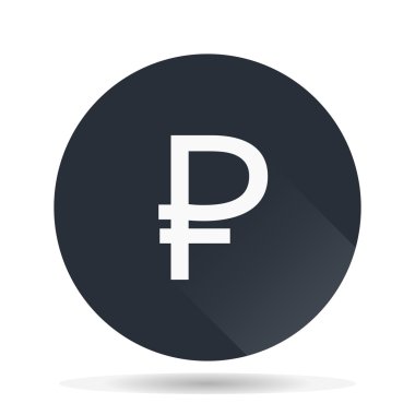 Rus Rublesi simge vektör çizim. Para para birimi simgesi.