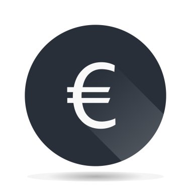 Euro para düz simge vektör çizim.