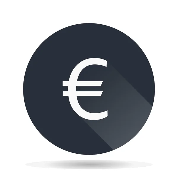 Euro para düz simge vektör çizim. — Stok Vektör