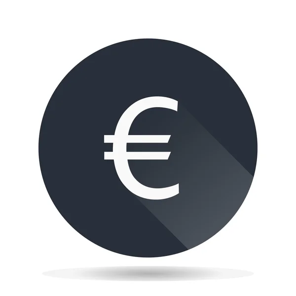 Euro para düz simge vektör çizim.