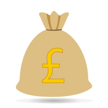 Para çantası Döviz Alım Lirası simge vektör çizim.