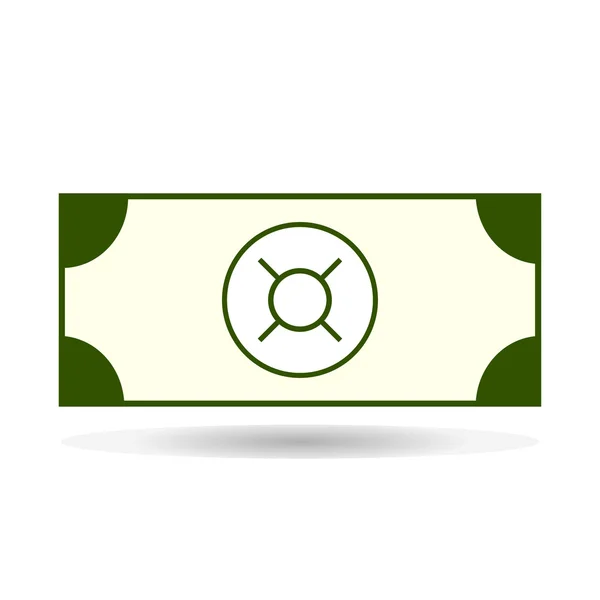 Ikona waluta pieniądze. Ilustracja wektorowa Bill. — Wektor stockowy