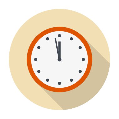 saat düz ikon vektör illüstrasyonu.