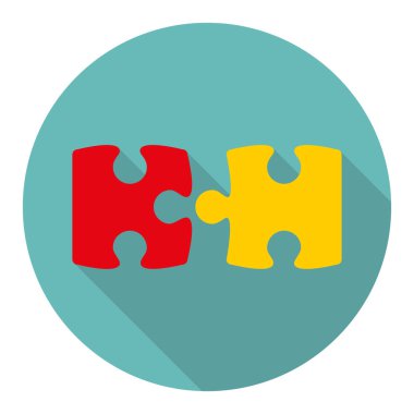 Uzun gölge düz simgesi bulmaca.