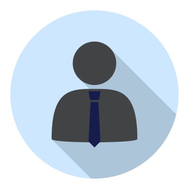 Kullanıcı simgesi üzerinde arka izole trendy düz tarzı. Kullanıcı siluet simge web sitesi tasarımı için.