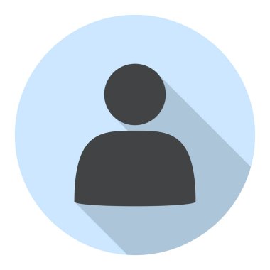 Kullanıcı simgesi üzerinde arka izole trendy düz tarzı. Kullanıcı siluet simge web sitesi tasarımı için.
