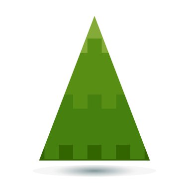 Şık soyut Noel ağacı vektör çizim.