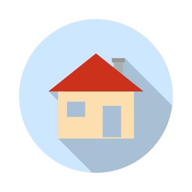 House simge. Ana sayfa sembol uzun gölge düz simgesini.