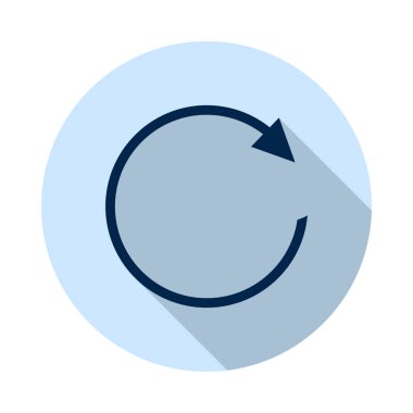 Uzun gölge düz simgesi Yenile.