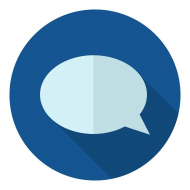 Konuşma balonu uzun gölge düz simgesinin.