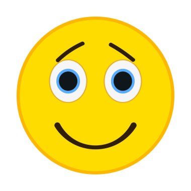 Gülümseyen ifade vektör çizim.