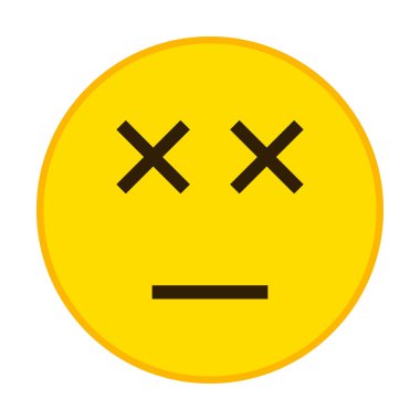 Ölü ifade vektör çizim.