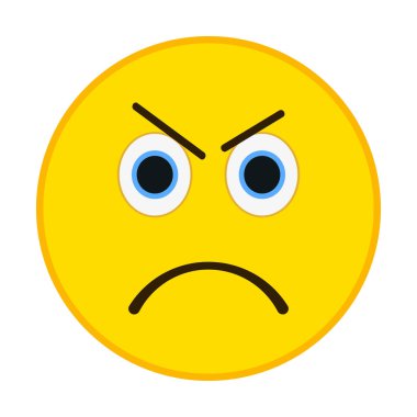 Kızgın ifade vektör çizim.