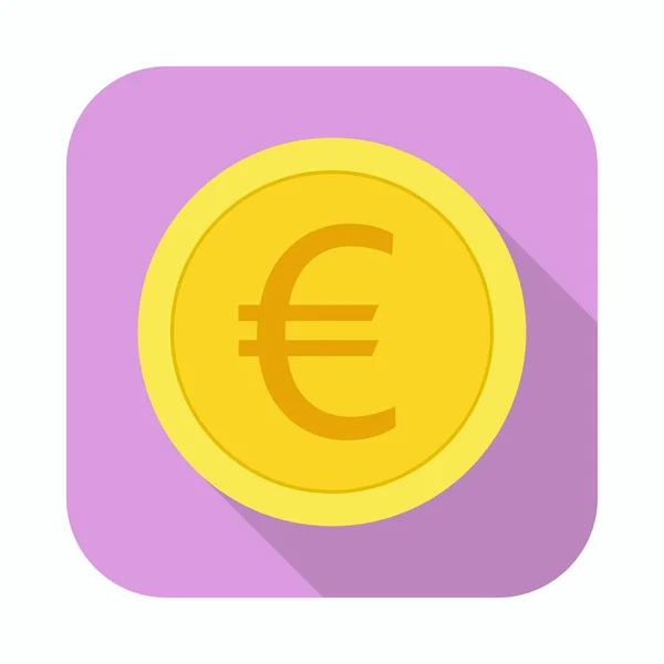 Para para birimi simgesi. Euro işareti vektör çizim ile para. — Stok Vektör