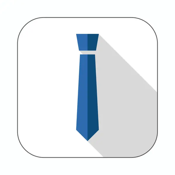 Kravata, kravata dlouhý stín plochý ikonu vektorové ilustrace. — Stockový vektor