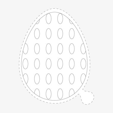 Boyama kitabı Paskalya yumurta etiket trendy düz tarzı.