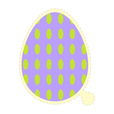 Paskalya yumurtası etiket simgesini trendy düz stil.