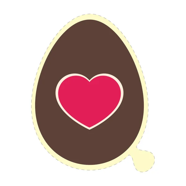 Icono de pegatina de huevo de Pascua en estilo plano de moda . — Vector de stock