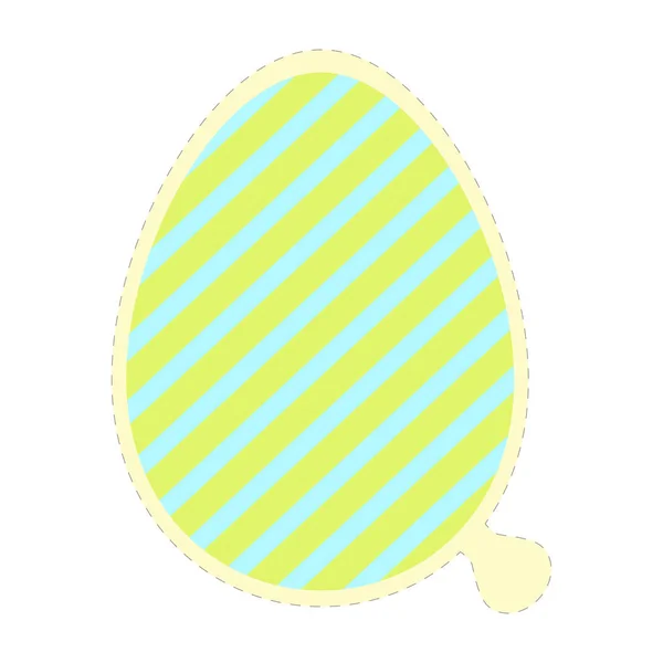 Icono de pegatina de huevo de Pascua en estilo plano de moda . — Vector de stock