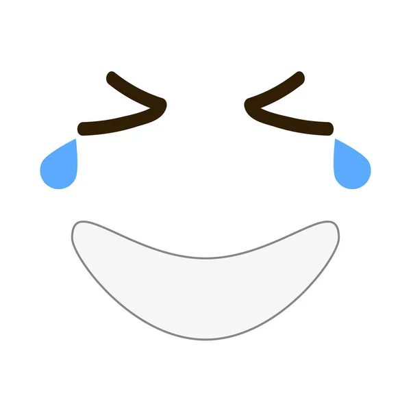 Émoticône souriant avec des yeux heureux dans un style plat trandy. Illustration vectorielle LOL emoji . — Image vectorielle