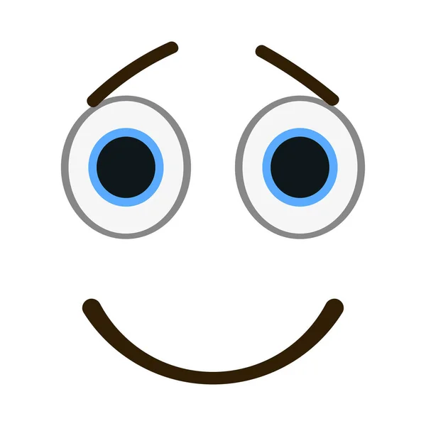 Smiling emoticon vector illustration. — Stock Vector