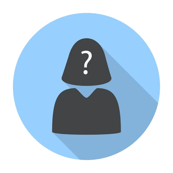 Ismeretlen felhasználó ikon háttér elszigetelt divatos lapos stílusú. Női felhasználó silhouette szimbólum a web site design. — Stock Vector