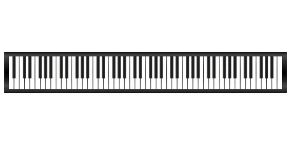 Piano keyboard vector illustration. 88 keys of piano. — Stock Vector