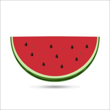 Yaz karpuz dilimi vektör Illusration.