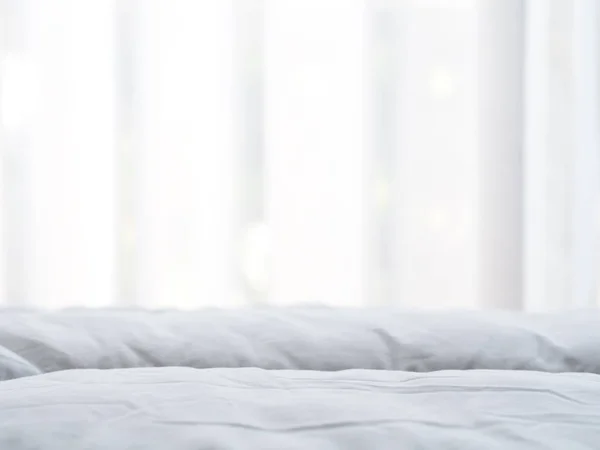 Bed sheet and pillow messed up in the morning — Stock Photo, Image