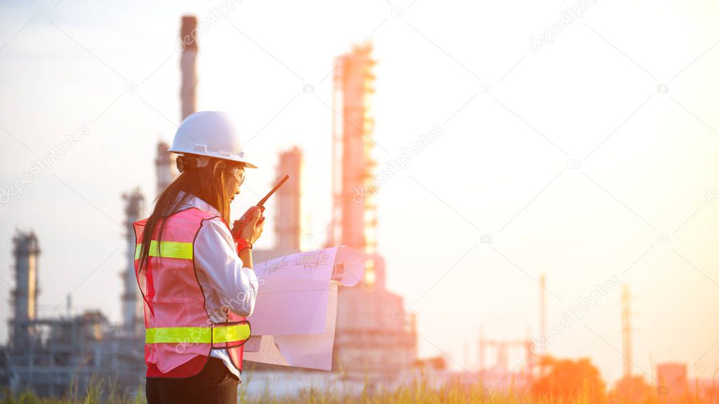 The women engineer at power plant, Thailand
