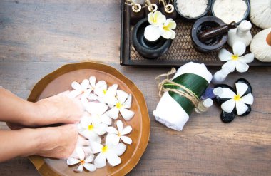 Kaplıca tedavisi ve kadın ayak spa, Tayland için ürün. seçeneðini belirleyin ve yumuşak odak 