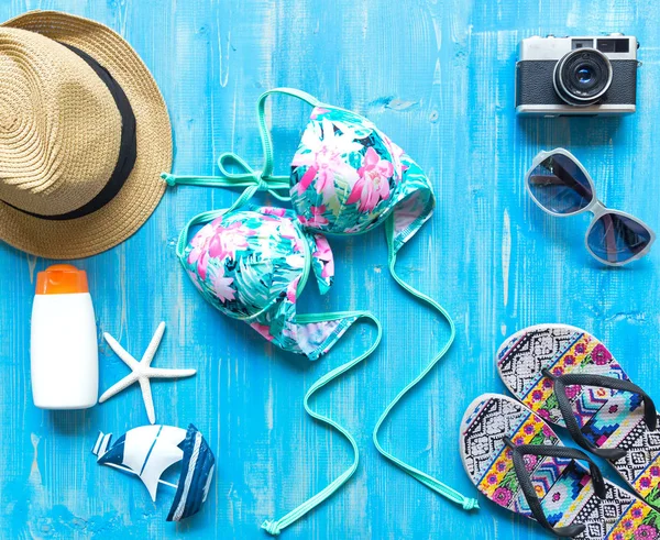Verão das mulheres praia roupas fundo — Fotografia de Stock