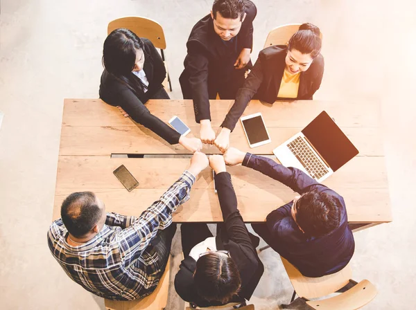 Team Teamwork saamhorigheid Gemeenschap verbinding Concept in de vergaderruimte — Stockfoto