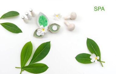 Tay Spa ve masaj ahşap beyaz. afiş, kopya alanı. Sağlıklı kavramı. seçeneðini belirleyin ve yumuşak odak