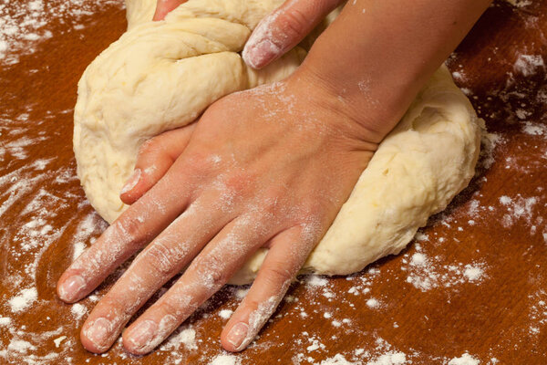 Making Christmas stollen, Russia