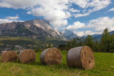 Saman meadows içinde rulo, İtalya