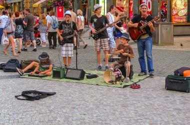 Sokak müzisyenleri, Prague, Çek Cumhuriyeti