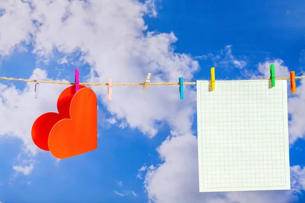 El símbolo del corazón y la hoja para los saludos de San Valentín, Rusia — Foto de Stock