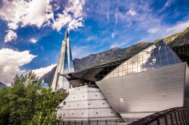 Escaldes, Andorra 'da Caldea termal balneary.