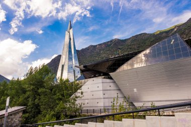Escaldes, Andorra 'da Caldea termal balneary.